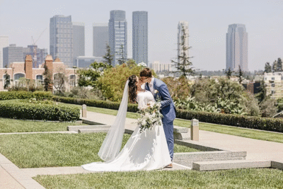 los-angeles-skyline-wedding-ceremony-portrait